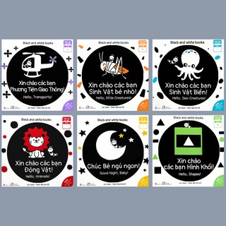 [Mã LIFEXANH03 giảm 10% đơn 500K] Sách - Ehon Kích Thích Thị Giác - Song Ngữ - Black and White books (Bộ 6 quyển)
