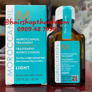 Chính hãng  Tinh dầu dưỡng tóc sáng màu Moroccanoil Treatment Light 25ml