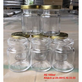 (Combo 50) Hũ thủy tinh 100ml đựng tinh dầu, nước hoa, mỹ phẩm, sữa chua, cara men, gia vị-nắp thiếc