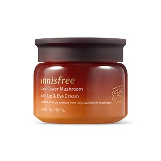 [mẫu mới] Kem Dưỡng Làm Mờ Thâm Mắt &amp; Môi Innisfree Cauliflower Mushroom Vital Lip &amp; Eye Cream 30ml