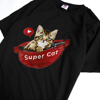 Áo Phông Cotton Unisex Hoạ Tiết SuperCat Mã 841