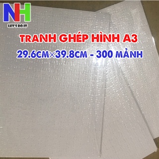 Phôi tranh ghép hình A3 in chuyển nhiệt size 29.6cm×39.8cm