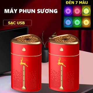 Máy Phun Sương tích hợp đèn ngủ 7 màu - Tạo Ẩm, Lọc Không Khí, để bàn phòng khách, phòng ngủ