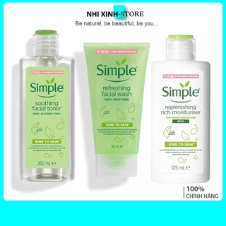[Combo] Bộ 3 Sản Phẩm Dưỡng Da Simple Kind To Skin