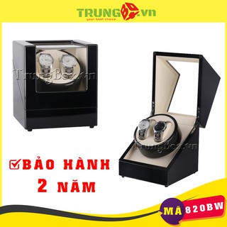 Hộp Đồng Hồ Cơ 2 Xoay Vỏ Gỗ Sơn Mài - Mã 820BW | Hãng SAIKE