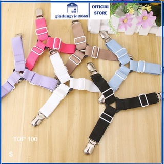 Bộ 4 Kẹp ga trải giường chống xê dịch, cố định và giữ phẳng drap ga phủ giường (Giao mầu ngẫu nhiên)