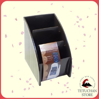 Hộp 3 ngăn đựng bút, điều khiển màu nâu Yamada gọn gàng ngăn nắpNhật Bản - Tetuchan Store