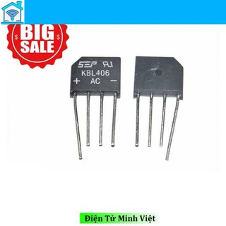 Diode chỉnh lưu cầu 4A Dẹt ( KBL406 4A 600V)