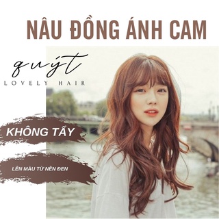 [ Q.8] THUỐC NHUỘM TÓC NÂU ĐỒNG ÁNH CAM+ TẶNG KÈM OXY- KHÔNG TẨY