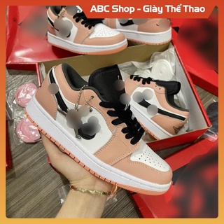 [Hàng Loại A - FreeShip] Giày Sneaker Jd1 Low Trắng Phối Ca rốt Full Hộp , Giầy Jd1 Cam Trắng Móc Đen Thấp Cổ