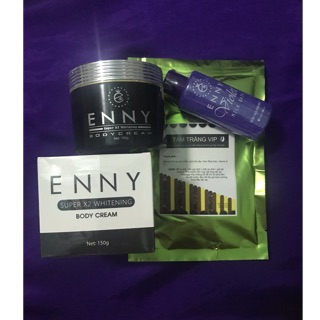 Kem body x2 Enny + tắm trắng cafe + sữa tắm violet