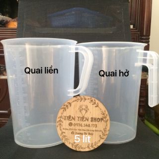 Ca nhựa chia vạch cỡ đại 5 lít