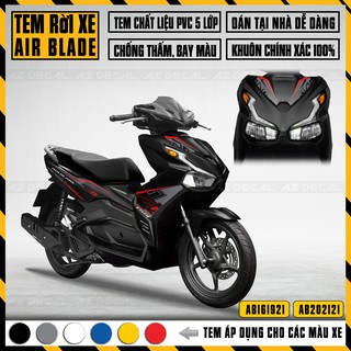 Tem Xe Airblade Mẫu Logo AB Chế | AB21 | Decal Rời Dán AB Air Blade Chất Liệu Decal PVC Chống Nước, Khuôn Rời Dễ Dán