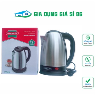 Ấm siêu tốc, Ấm siêu tốc Sunhouse inox 2 lớp 1.8L SHD1182 sôi nhanh, an toàn, tự động ngắt khi nước sôi.