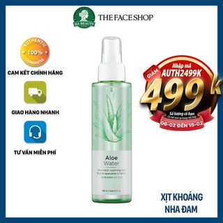 Xịt khoáng dưỡng ẩm da mặt nha đam lô hội cấp ẩm kiềm dầu Hàn Quốc The Face Shop Aloe Fresh Soothing Mist 130ml
