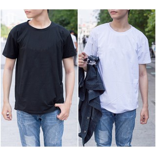 Áo thun tay ngắn và Tay lỡ trơn - chất cotton 4 chiều thấm hút tốt