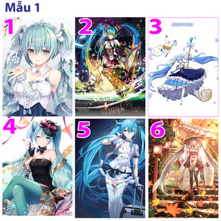 Poster/ tranh dán tường anime Vocaloid nhân vật Hatsune MIKU (nhiều mẫu)