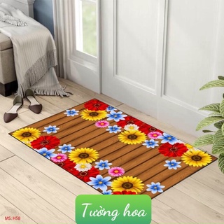 Thảm lau chân 40x60cm chống trượt thấm nước,có chọn mẫu-mẫu tường hoa