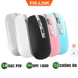 Chuột không dây PIX - LINK P30 sạc điện wireless 2.4Ghz dùng cho laptop, macbook, pc, tivi - Hàng chính hãng