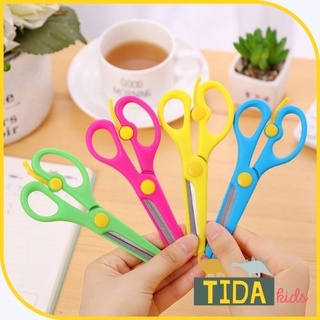 Kéo Cắt Giấy Paper Cut ⚡ HOT TREND ⚡ Lưỡi Sắt Cho Bé Tập Cắt Thủ Công, Vận Động Tinh, Đồ Chơi Giáo Dục TIDA KIDS SHOP