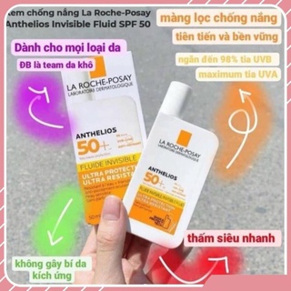 Kem Chống Nắng La Roche-Posay Anthelios Shaka Fluid Invisible SPF50+ [ Hàng Chính Hãng ]