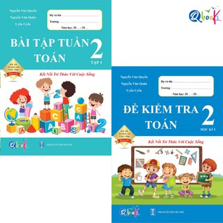 Sách - Combo Bài Tập Tuần và Đề Kiểm Tra Toán 2 - Kết Nối Tri Thức Với Cuộc Sống - Học Kì 1 (2 cuốn)