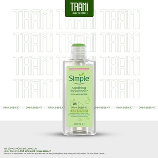 [CHÍNH HÃNG] Nước Hoa Hồng Simple Toner Làm Dịu Và Cân Bằng Độ Ẩm Cho Da, Lành Tính Không Chứa Cồn 200ml