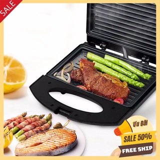 Máy nướng bánh mì sandwich, nướng thịt đa năng chính hãng Haeger 750W