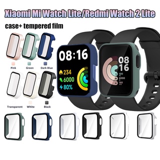 Hard Full Edge Glass Screen Protector Case Shell Frame For Xiaomi Mi Watch Lite/Redmi Watch 2 Lite Protective Cover