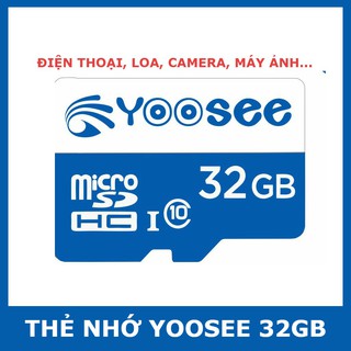 Thẻ nhớ Micro SD Yoosee  32G, độc và ghi tốc độ cao chuyên camera IP, máy ảnh, điện thoại, ...