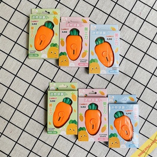 Dao rọc giấy dễ thương mini hình củ cà rốt K46 cute dao cắt giấy, sticker