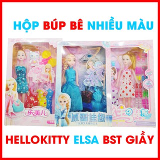 Đồ chơi búp bê, Búp bê công chúa Elsa,Bộ sưu tập giầy cho búp bê, Búp bê cho bé gái, búp bê Hello Kitty