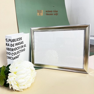 Khung Bằng Khen A4 Màu Bạc Cổ Điển - Mặt Mica Trong Suốt Sang Trọng
