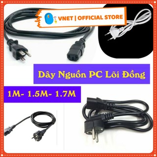 [Loại 1] Dây nguồn dùng cho máy tính 1M/ 1.5M/ 1.7M đen hoặc xám, lõi hợp kim đồng giá tốt nhất VNET-DN