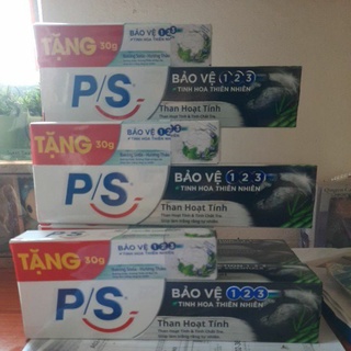 (HÀNG TẶNG) KEM ĐÁNH RĂNG PS - Than Hoạt Tính &amp; Tinh Chất Tre 180g