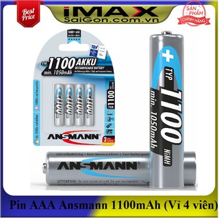 Pin sạc AAA 1100mAh Ansmann NiMH Micro 1.2V, vỉ 4 viên