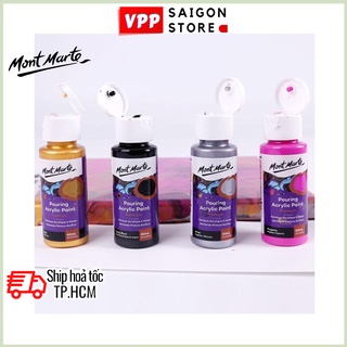 Bộ Màu Đổ Pouring Acrylic Mont Marte - Set Cosmic - 4 chai x 60ml - PMPP4203