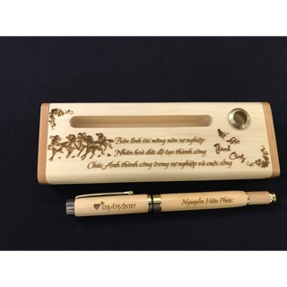 Bút gỗ khắc nội dung theo yêu cầu ~quà tặng 20/11 tặng thầy cô, bạn bè, sinh nhật
