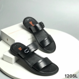 Dép lê nam DAVITO ❤️FREESHIP❤️ Dép lê nam da bò hai quai ngang trẻ trung DVM1205L