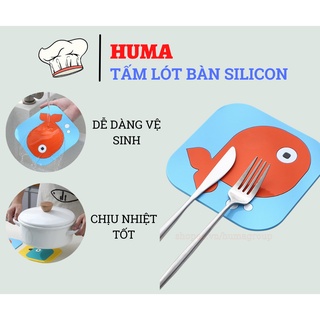 Miếng Silicon Lót Ly, Lót Nồi Cách Nhiệt, Chống Thấm Hoạ Tiết Dễ Thương