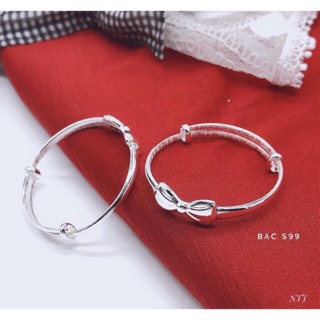 Lắc nơ bạc cho bé gái xinh xắn LINH MIU SILVER