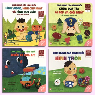 Sách - Ehon Nhận Biết - Chơi Cùng Các Hình Khối (1-6 tuổi) (Comobo 4 quyển, lẻ tùy chọn)