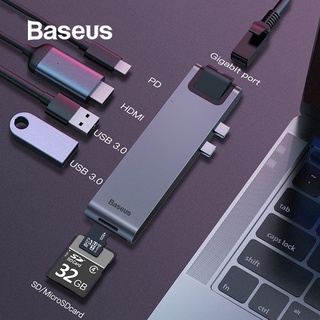 Cáp Chuyển Hub Baseus Thunderbolt C Pro 7 in 2 Smart Hub cho Macbook Pro 2016- 2020 M1 / Air 2018 - 2020 M1