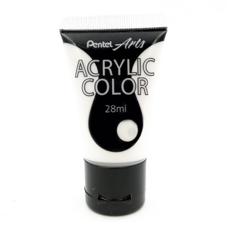 Tuýp Màu Acrylic Pentel 28ml - WA2 (Màu Trắng )