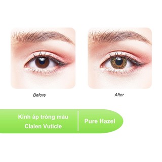 Kính áp tròng màu Clalen Vuticle – PURE HAZEL Hàn Quốc có độ ( 0.00 - 10.00)
