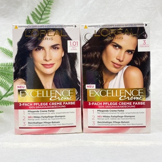 NHUỘM PHỦ BẠC TÓC L’OREAL PARIS dòng EXCELLENCE CREME