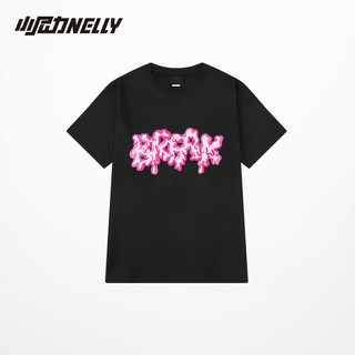 Áo thun tay lỡ NELLY cotton 4 chiều dáng unisex in hình break blood text mã N0139