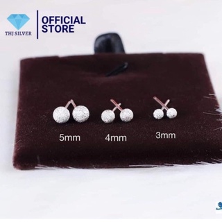 Bông tai nụ bi cát bạc ta new đủ size
