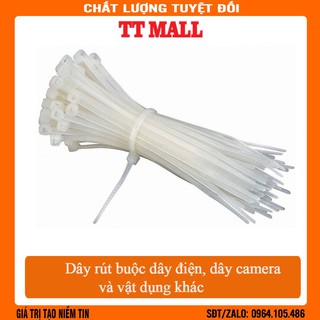 Túi 100 dây rút nhựa 20cm buộc dây camera, dây điện và các vật dụng khác