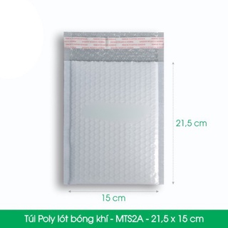 [size 21.5x15cm] Túi bóng khí gói hàng Bubble Mailer -Combo cái màu xám